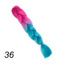 Load image into Gallery viewer, Qp hair 24 inch Ombre Color Synthetic Hair Braids Pre Stretched Wholesale Jumbo Braiding KaneKalon Hair Extensions 100g/pcs