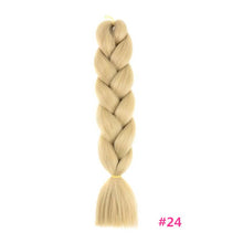 Load image into Gallery viewer, Pervado Hair Burg Brown Grey Ombre Crochet Braiding Hair Extensions One Piece 100g/Pack 24Inch Long Synthetic Jumbo Braids Hair
