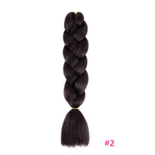 Load image into Gallery viewer, Pervado Hair Burg Brown Grey Ombre Crochet Braiding Hair Extensions One Piece 100g/Pack 24Inch Long Synthetic Jumbo Braids Hair