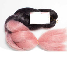 Load image into Gallery viewer, Qp hair 24 inch Ombre Color Synthetic Hair Braids Pre Stretched Wholesale Jumbo Braiding KaneKalon Hair Extensions 100g/pcs