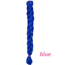 Load image into Gallery viewer, VERVES Braiding Hair One Piece Synthetic 82 Inch Heat Fiber Braid 165g/Piece Black Pure Color Jumbo Braid Hair Extensions