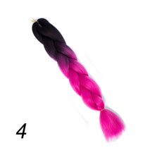 Load image into Gallery viewer, Qp hair 24 inch Ombre Color Synthetic Hair Braids Pre Stretched Wholesale Jumbo Braiding KaneKalon Hair Extensions 100g/pcs