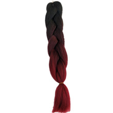 Load image into Gallery viewer, Pervado Hair Burg Brown Grey Ombre Crochet Braiding Hair Extensions One Piece 100g/Pack 24Inch Long Synthetic Jumbo Braids Hair