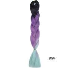 Load image into Gallery viewer, Chorliss Long  Jumbo Braids Ombre Braiding Hair Bundles Synthetic Hair Extensions Crochet Braids Natural Blue Pink Purple Blonde