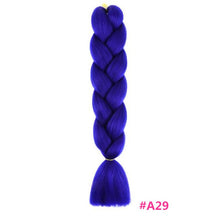 Load image into Gallery viewer, Pervado Hair Burg Brown Grey Ombre Crochet Braiding Hair Extensions One Piece 100g/Pack 24Inch Long Synthetic Jumbo Braids Hair