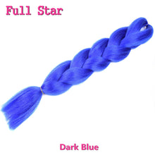 Load image into Gallery viewer, Full Star 24 Inch Synthetic Braiding Hair Jumbo Braids Ombre Jumbo Hair Extension For Women DIY Hair Braids Blue Green Yellow