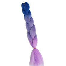 Load image into Gallery viewer, Pervado Hair 1pc 24" 100G/PC Ombre Jumbo Braids Crochet Hair Synthetic Braiding Hair Extension Yaki Bulk Red Green Rasta Color