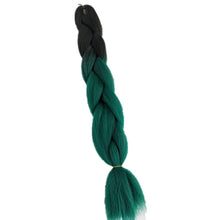 Load image into Gallery viewer, Pervado Hair 1pc 24" 100G/PC Ombre Jumbo Braids Crochet Hair Synthetic Braiding Hair Extension Yaki Bulk Red Green Rasta Color