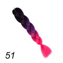 Load image into Gallery viewer, Qp hair 24 inch Ombre Color Synthetic Hair Braids Pre Stretched Wholesale Jumbo Braiding KaneKalon Hair Extensions 100g/pcs