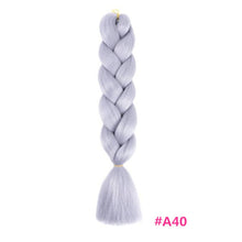 Load image into Gallery viewer, Pervado Hair Burg Brown Grey Ombre Crochet Braiding Hair Extensions One Piece 100g/Pack 24Inch Long Synthetic Jumbo Braids Hair