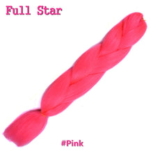 Load image into Gallery viewer, Full Star 24 Inch Synthetic Braiding Hair Jumbo Braids Ombre Jumbo Hair Extension For Women DIY Hair Braids Blue Green Yellow