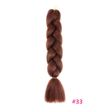 Load image into Gallery viewer, Pervado Hair Burg Brown Grey Ombre Crochet Braiding Hair Extensions One Piece 100g/Pack 24Inch Long Synthetic Jumbo Braids Hair