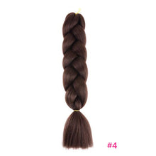Load image into Gallery viewer, Pervado Hair Burg Brown Grey Ombre Crochet Braiding Hair Extensions One Piece 100g/Pack 24Inch Long Synthetic Jumbo Braids Hair