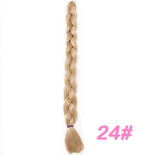 Load image into Gallery viewer, VERVES Braiding Hair One Piece Synthetic 82 Inch Heat Fiber Braid 165g/Piece Black Pure Color Jumbo Braid Hair Extensions