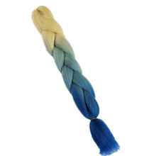 Load image into Gallery viewer, Pervado Hair Burg Brown Grey Ombre Crochet Braiding Hair Extensions One Piece 100g/Pack 24Inch Long Synthetic Jumbo Braids Hair