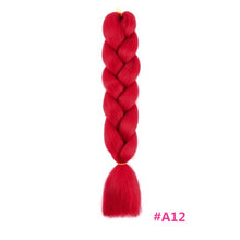 Load image into Gallery viewer, Pervado Hair Burg Brown Grey Ombre Crochet Braiding Hair Extensions One Piece 100g/Pack 24Inch Long Synthetic Jumbo Braids Hair