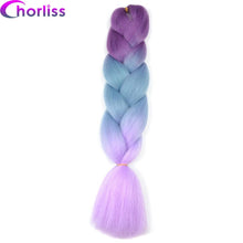 Load image into Gallery viewer, Chorliss Long  Jumbo Braids Ombre Braiding Hair Bundles Synthetic Hair Extensions Crochet Braids Natural Blue Pink Purple Blonde