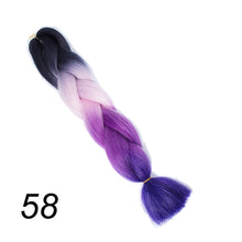 Load image into Gallery viewer, Qp hair 24 inch Ombre Color Synthetic Hair Braids Pre Stretched Wholesale Jumbo Braiding KaneKalon Hair Extensions 100g/pcs