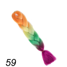 Load image into Gallery viewer, Qp hair 24 inch Ombre Color Synthetic Hair Braids Pre Stretched Wholesale Jumbo Braiding KaneKalon Hair Extensions 100g/pcs