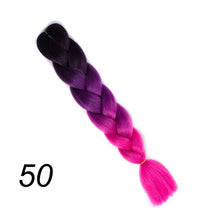 Load image into Gallery viewer, Qp hair 24 inch Ombre Color Synthetic Hair Braids Pre Stretched Wholesale Jumbo Braiding KaneKalon Hair Extensions 100g/pcs