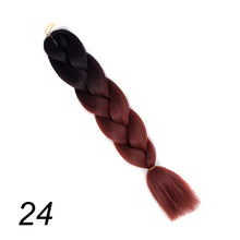 Load image into Gallery viewer, Qp hair 24 inch Ombre Color Synthetic Hair Braids Pre Stretched Wholesale Jumbo Braiding KaneKalon Hair Extensions 100g/pcs