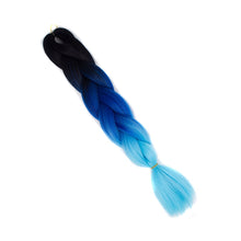 Load image into Gallery viewer, Pervado Hair 1pc 24" 100G/PC Ombre Jumbo Braids Crochet Hair Synthetic Braiding Hair Extension Yaki Bulk Red Green Rasta Color