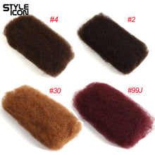 Load image into Gallery viewer, Styleicon Brazilian Afro Kinky Bulk 100% Human Hair For Braiding Remy Afro Kinky Bulk 50g/Pcs Kinky Curly Hair Crochet
