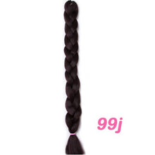 Load image into Gallery viewer, VERVES Braiding Hair One Piece Synthetic 82 Inch Heat Fiber Braid 165g/Piece Black Pure Color Jumbo Braid Hair Extensions