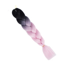 Load image into Gallery viewer, Pervado Hair 1pc 24" 100G/PC Ombre Jumbo Braids Crochet Hair Synthetic Braiding Hair Extension Yaki Bulk Red Green Rasta Color