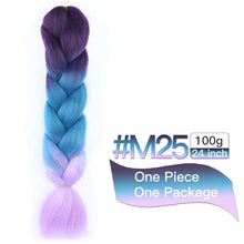 Load image into Gallery viewer, MSTN Synthetic Hair Ombre Long Straight Fake Braiding Hair Extension for Braids Jumbo Hair Hazel Braids Pink Hair Extensions