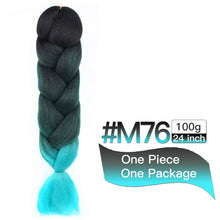 Load image into Gallery viewer, MSTN Synthetic Hair Ombre Long Straight Fake Braiding Hair Extension for Braids Jumbo Hair Hazel Braids Pink Hair Extensions