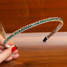 Load image into Gallery viewer, LEVAO Crystal Beaded Headband Head on Women Hairbands Handmade Shiny Rhinestone Hair Hoop Bands Bezel Girls Hair Ornament