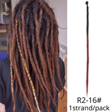 Load image into Gallery viewer, 5 Strands Synthetic 20 36inch Handmade Dreadlocks Hair Extensions Crochet Braid Hairpiece For Women/Men Pink Blue Crochet Hair