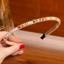 Load image into Gallery viewer, LEVAO Crystal Beaded Headband Head on Women Hairbands Handmade Shiny Rhinestone Hair Hoop Bands Bezel Girls Hair Ornament