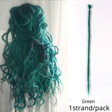 Load image into Gallery viewer, 5 Strands Synthetic 20 36inch Handmade Dreadlocks Hair Extensions Crochet Braid Hairpiece For Women/Men Pink Blue Crochet Hair