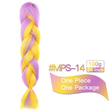 Load image into Gallery viewer, MSTN Synthetic Hair Ombre Long Straight Fake Braiding Hair Extension for Braids Jumbo Hair Hazel Braids Pink Hair Extensions