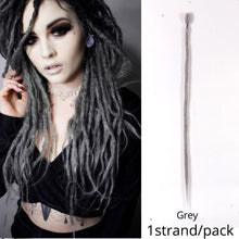 Load image into Gallery viewer, 5 Strands Synthetic 20 36inch Handmade Dreadlocks Hair Extensions Crochet Braid Hairpiece For Women/Men Pink Blue Crochet Hair