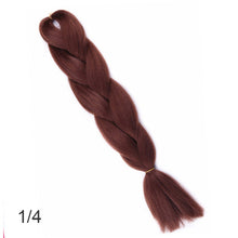 Load image into Gallery viewer, 24Inch Synthetic Long Jumbo Ombre Braiding Hair  For Women Colorful Braids 100g Rainbow Hair Gray  Black Trend Way