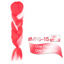 Load image into Gallery viewer, MSTN Synthetic Hair Ombre Long Straight Fake Braiding Hair Extension for Braids Jumbo Hair Hazel Braids Pink Hair Extensions