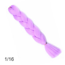 Load image into Gallery viewer, 24Inch Synthetic Long Jumbo Ombre Braiding Hair  For Women Colorful Braids 100g Rainbow Hair Gray  Black Trend Way