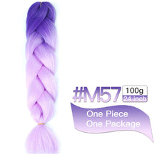 Load image into Gallery viewer, MSTN Synthetic Hair Ombre Long Straight Fake Braiding Hair Extension for Braids Jumbo Hair Hazel Braids Pink Hair Extensions