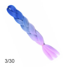 Load image into Gallery viewer, 24Inch Synthetic Long Jumbo Ombre Braiding Hair  For Women Colorful Braids 100g Rainbow Hair Gray  Black Trend Way