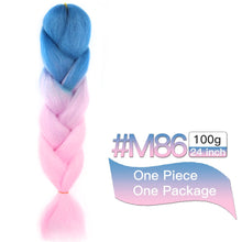 Load image into Gallery viewer, MSTN Synthetic Hair Ombre Long Straight Fake Braiding Hair Extension for Braids Jumbo Hair Hazel Braids Pink Hair Extensions