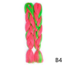 Load image into Gallery viewer, Aigemei 24'' Inter-color Jumbo Braids Long Synthetic Braiding Hair Crochet Braid Hair Extensions Red Yellow Blue Mix Color