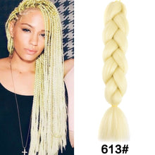 Load image into Gallery viewer, 24'' 100G Synthetic Jumbo Braiding Hair Ombre Rainbow Hair Extensions Festival Jumbo Crochet Hair Weaving Box Braids Hairpieces