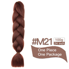 Load image into Gallery viewer, MSTN Synthetic Hair Ombre Long Straight Fake Braiding Hair Extension for Braids Jumbo Hair Hazel Braids Pink Hair Extensions