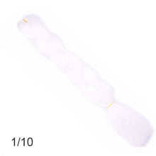 Load image into Gallery viewer, 24Inch Synthetic Long Jumbo Ombre Braiding Hair  For Women Colorful Braids 100g Rainbow Hair Gray  Black Trend Way