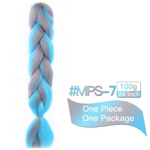 Load image into Gallery viewer, MSTN Synthetic Hair Ombre Long Straight Fake Braiding Hair Extension for Braids Jumbo Hair Hazel Braids Pink Hair Extensions