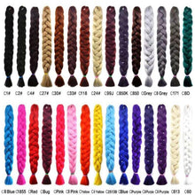 Load image into Gallery viewer, 41 inch Synthetic Braiding Hair 165g Crochet Jumbo Braids Hair Extensions 3pcs/lot Pure Color Orange Red  Yellow Purple