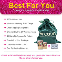 Load image into Gallery viewer, Aircabin Straight Bundles With Closure Remy Brazilian Human Hair Weave Bundles With Closure 3 4 Bundles With Lace Closure